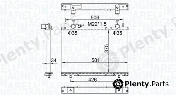 Magneti Marelli 350213154800 — Radiator, engine cooling