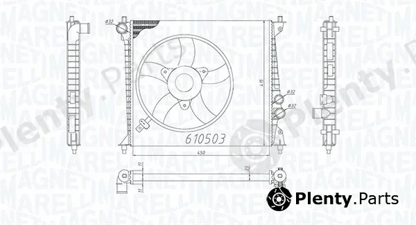 Magneti Marelli 350213200500 — Radiator, engine cooling
