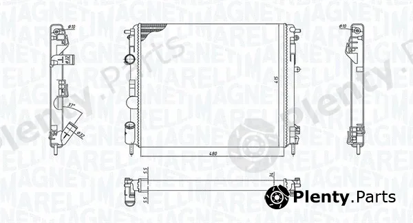 Magneti Marelli 350213192600 — Radiator, engine cooling