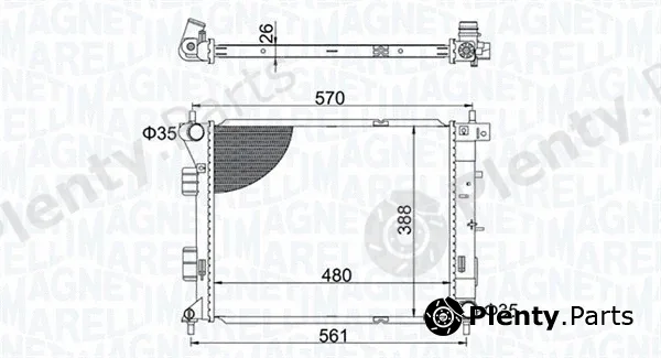 Magneti Marelli 350213173600 — Radiator, engine cooling