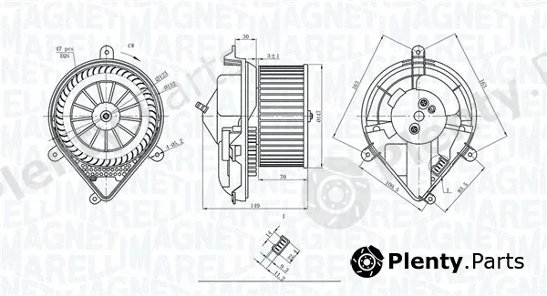 Magneti Marelli 069412228010 — Interior Blower