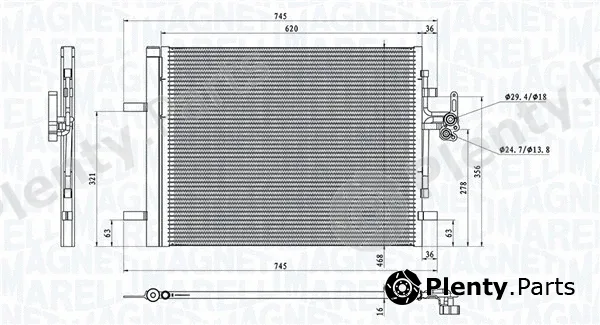 Magneti Marelli 350203873000 — Condenser, air conditioning