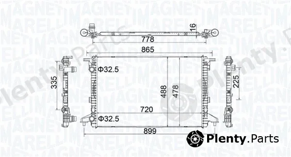 Magneti Marelli 350213201900 — Radiator, engine cooling