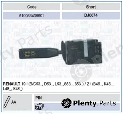 Magneti Marelli 510033438501 — Steering Column Switch