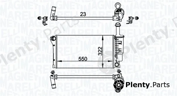 Magneti Marelli 350213196200 — Radiator, engine cooling