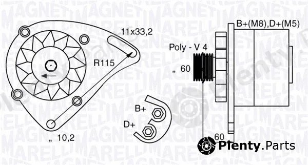 Magneti Marelli 063321600010 — Alternator