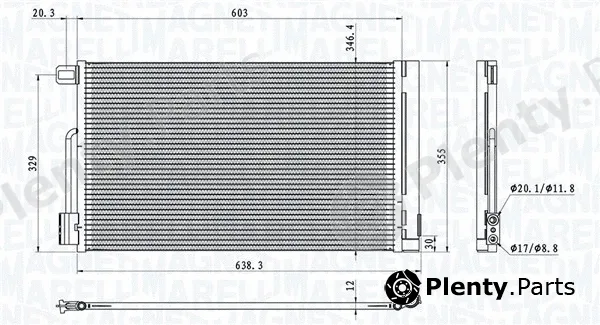 Magneti Marelli 350203611000 — Condenser, air conditioning