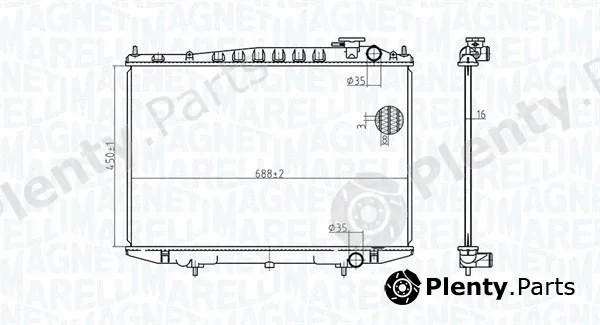 Magneti Marelli 350213174500 — Radiator, engine cooling