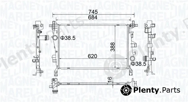 Magneti Marelli 350214400000 — Radiator, engine cooling