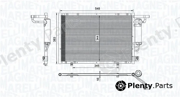 Magneti Marelli 350203100600 — Condenser, air conditioning