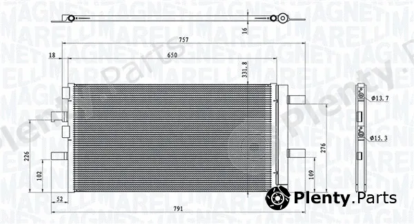 Magneti Marelli 350203100300 — Condenser, air conditioning