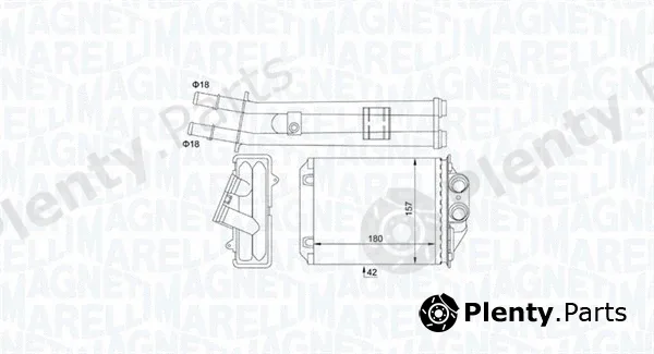 Magneti Marelli 350218491000 — Heat Exchanger, interior heating