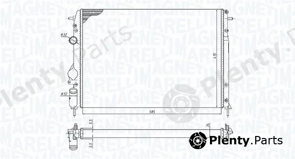 Magneti Marelli 350213198500 — Radiator, engine cooling