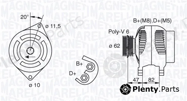 Magneti Marelli 063321615010 — Alternator