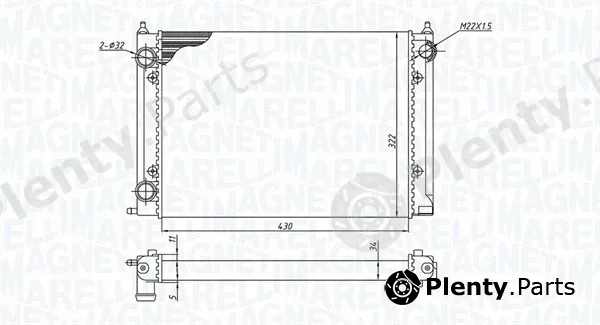 Magneti Marelli 350213187400 — Radiator, engine cooling