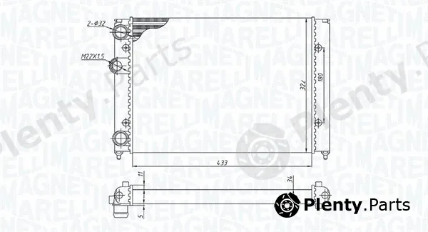 Magneti Marelli 350213187700 — Radiator, engine cooling