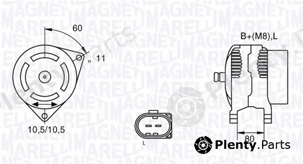 Magneti Marelli 063533251220 — Alternator
