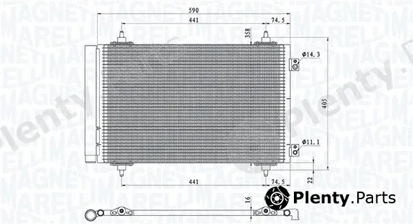 Magneti Marelli 350203710000 — Condenser, air conditioning