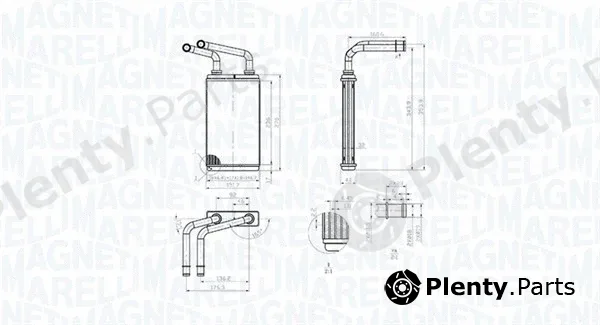 Magneti Marelli 350218483000 — Heat Exchanger, interior heating
