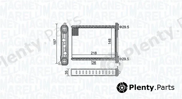 Magneti Marelli 350218464000 — Heat Exchanger, interior heating