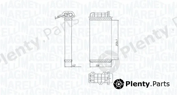 Magneti Marelli 350218400000 — Heat Exchanger, interior heating