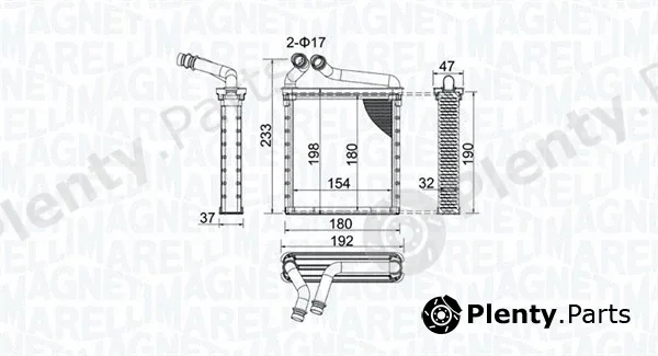 Magneti Marelli 350218442000 — Heat Exchanger, interior heating