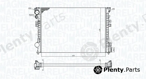 Magneti Marelli 350213102700 — Radiator, engine cooling
