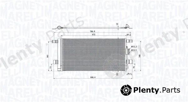 Magneti Marelli 350203104600 — Condenser, air conditioning