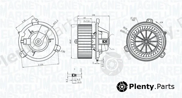 Magneti Marelli 069412313010 — Interior Blower