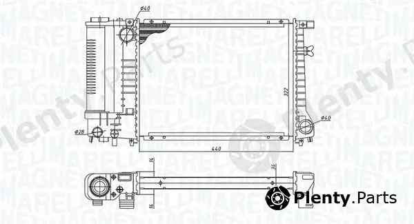 Magneti Marelli 350213240000 — Radiator, engine cooling