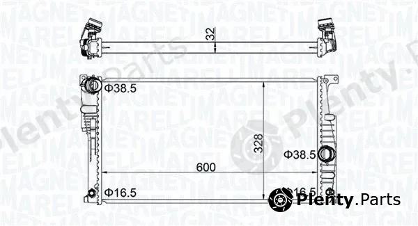 Magneti Marelli 350213202300 — Radiator, engine cooling
