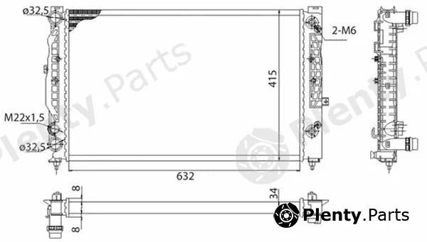 Magneti Marelli 350213739003 — Radiator, engine cooling