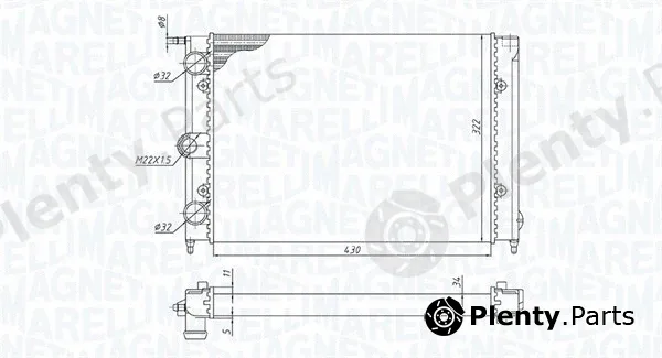 Magneti Marelli 350213187300 — Radiator, engine cooling