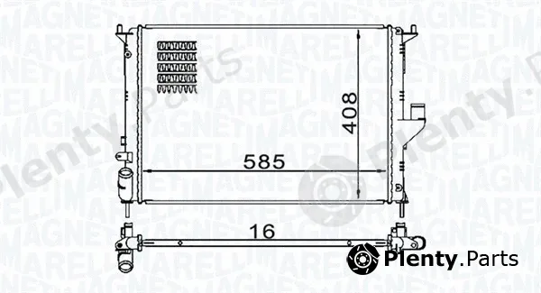 Magneti Marelli 350213160900 — Radiator, engine cooling