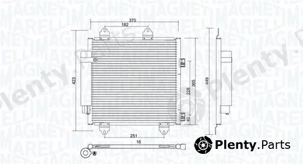 Magneti Marelli 350203753000 — Condenser, air conditioning