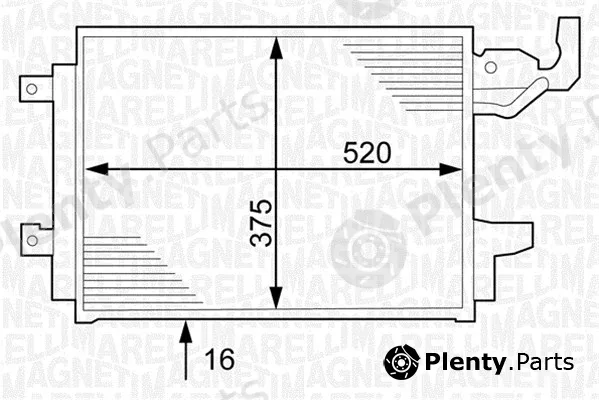 Magneti Marelli 350203241000 — Condenser, air conditioning