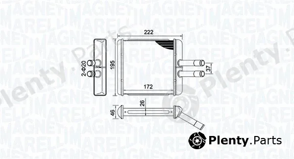 Magneti Marelli 350218429000 — Heat Exchanger, interior heating