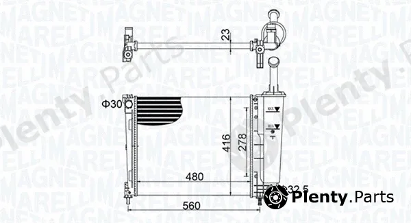Magneti Marelli 350213155700 — Radiator, engine cooling