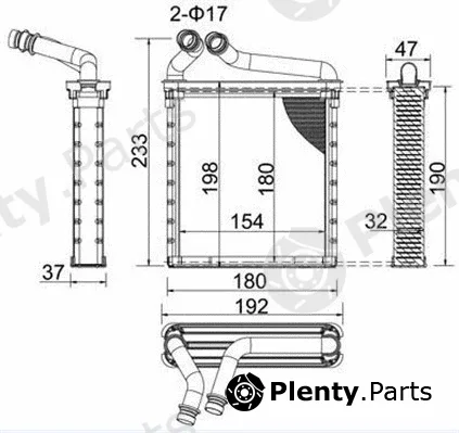 Magneti Marelli 359000302030 — Heat Exchanger, interior heating