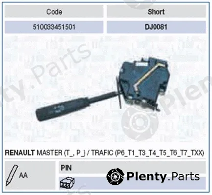 Magneti Marelli 510033451501 — Steering Column Switch
