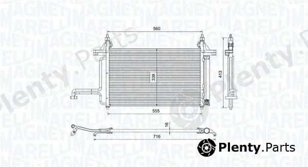 Magneti Marelli 350203732000 — Condenser, air conditioning