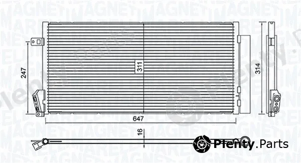 Magneti Marelli 350203619000 — Condenser, air conditioning