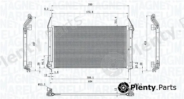 Magneti Marelli 350203801000 — Condenser, air conditioning