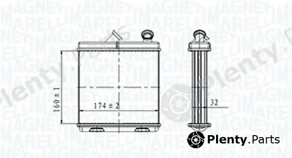 Magneti Marelli 350218465000 — Heat Exchanger, interior heating