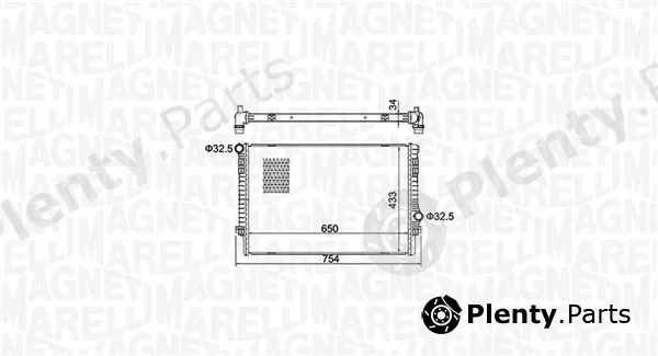 Magneti Marelli 350213156200 — Radiator, engine cooling