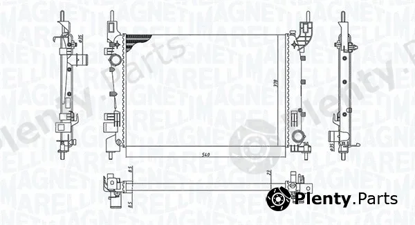 Magneti Marelli 350213200400 — Radiator, engine cooling