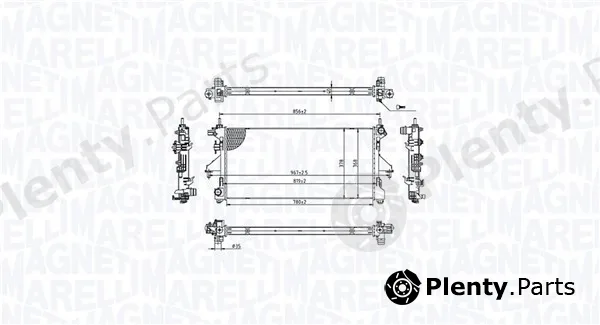 Magneti Marelli 350213215400 — Radiator, engine cooling