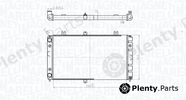 Magneti Marelli 350213181400 — Radiator, engine cooling