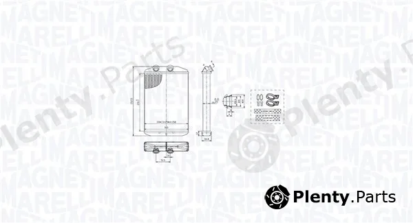 Magneti Marelli 350218519000 — Heat Exchanger, interior heating