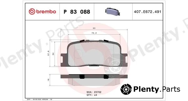 Magneti Marelli 363700483088 — Brake Pad Set, disc brake